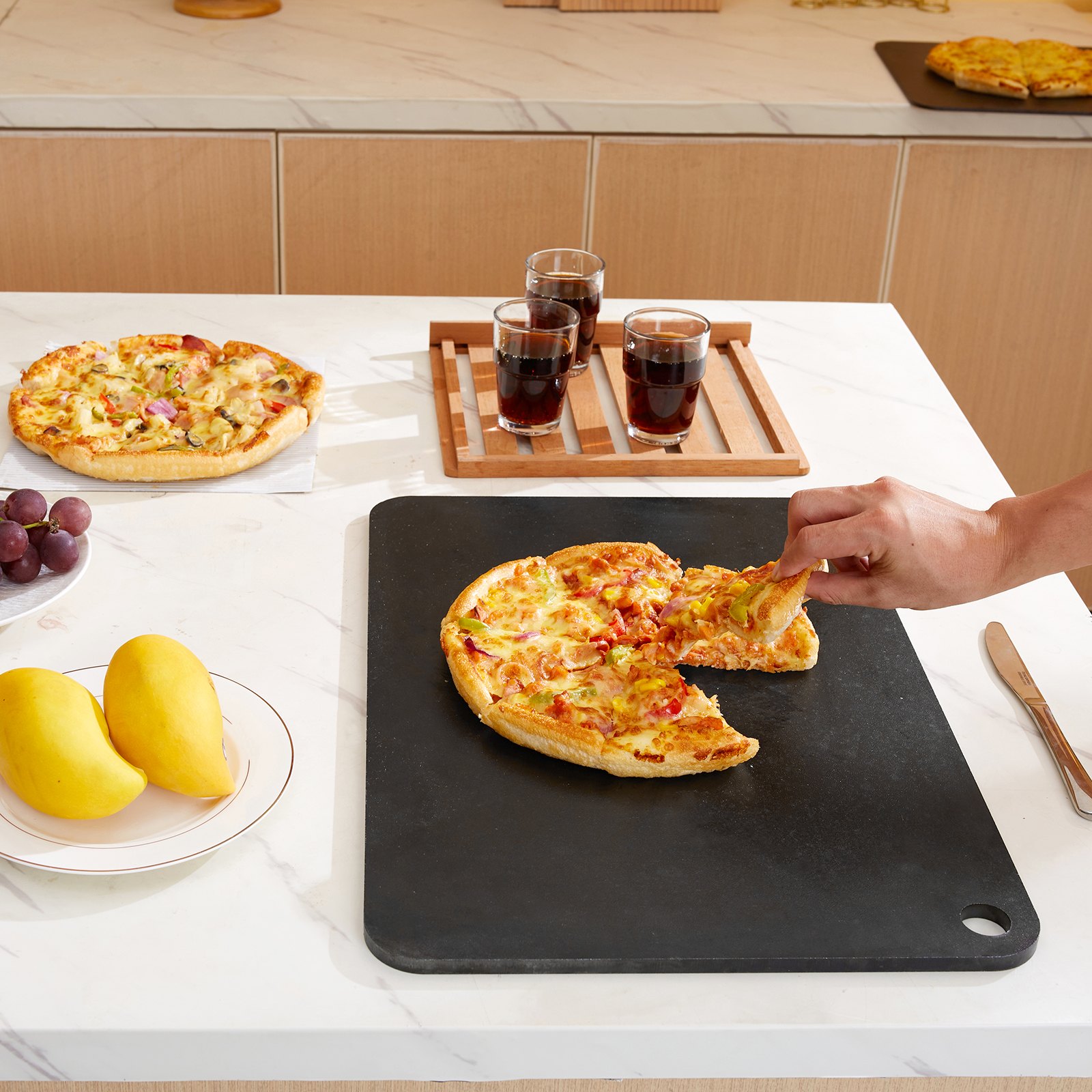 Pizza Baking Stone With 20X Higher Conductivity, Heavy Duty Rustproof