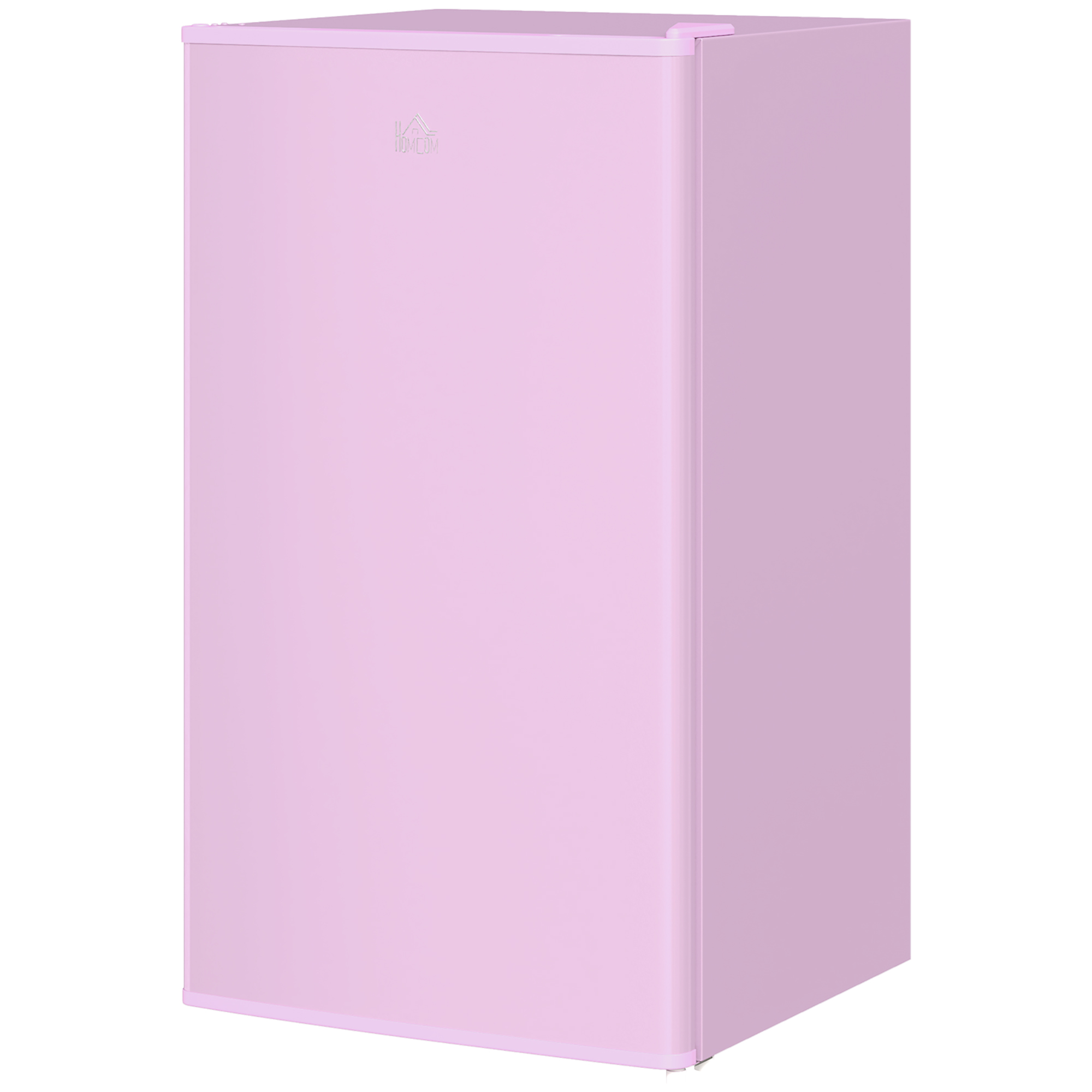 3.2 Cu.Ft Mini Fridge with Freezer, Single Door Compact Refrigerator with Adjustable Thermostat, Reversible Door, Pink