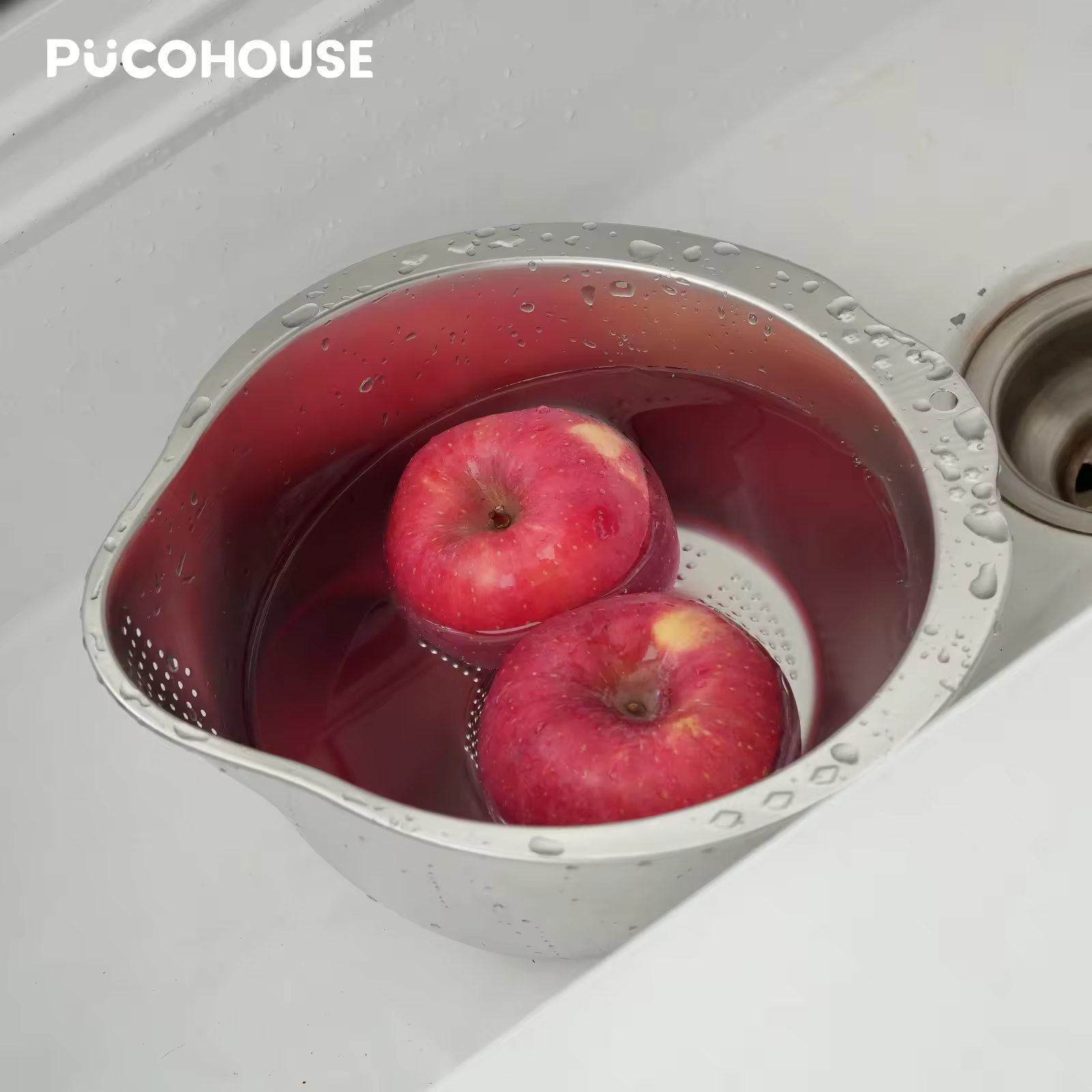 Slanted Bottom Drain Bowl - A Versatile Colander For Pasta, Rice, And Produce