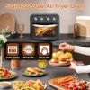 Air Fryer 6 in 1 with Toaster Oven Dropdown-Door Countertop Convection Oven, Baking, Roasting, Broiling & Grilling, 27.5 QT