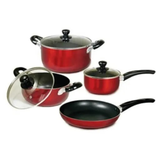 Chef 7-Piece Aluminum Non-Stick Cookware Set With Bakelite Handles