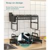 Large Capacity Dish Rack Multi-Functional, Rustproof Kitchen Dish Drying Rack With Drainboard, Space-Saving 2-Tier Dish Drying Rack