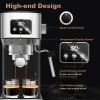 Espresso Machine, Cappuccino & Latte Machine With ESE POD Filter & Milk Frother, Steam Wand, Accurate Temperature & Time Control