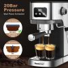Espresso Machine, Cappuccino & Latte Machine With ESE POD Filter & Milk Frother, Steam Wand, Accurate Temperature & Time Control