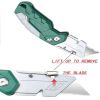 Retractable Utility Knife Set: Retractable Cutter (5 Blades) with Safety Lock Built-in Blade Storage Sharp (3 Blades) Sharp