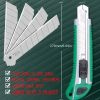 Retractable Utility Knife Set: Retractable Cutter (5 Blades) with Safety Lock Built-in Blade Storage Sharp (3 Blades) Sharp