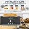 4-Slice Toaster, 7 Settings, Defrost, Reheat Functions, Removable Crumb Tray, Full Body Stainless Steel Housing, Anti-Fingerprint, Anti-Jam, 1350W, Bl