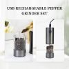 Electric Salt And Pepper Grinder Set - Battery-powered Spice Grinder, Adjustable For Coarseness, Durable Plastic