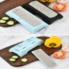 Kitchen Sharpening Stone with Base-Diamond Double-sided Sharpening Stone-Use for Knives, Chisels, Axes and Woodwork