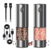 Electric Salt And Pepper Grinder Set - Battery-powered Spice Grinder, Adjustable For Coarseness, Durable Plastic