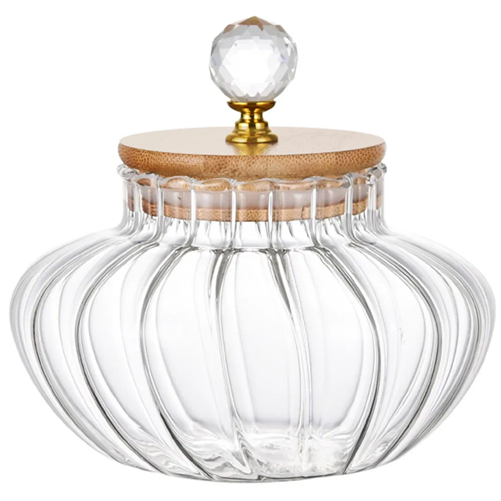 1 PCS High Borosilicate Stripe Sealed Jar, Kitchen Storage Jar, Coffee Can, Coffee Storage Container