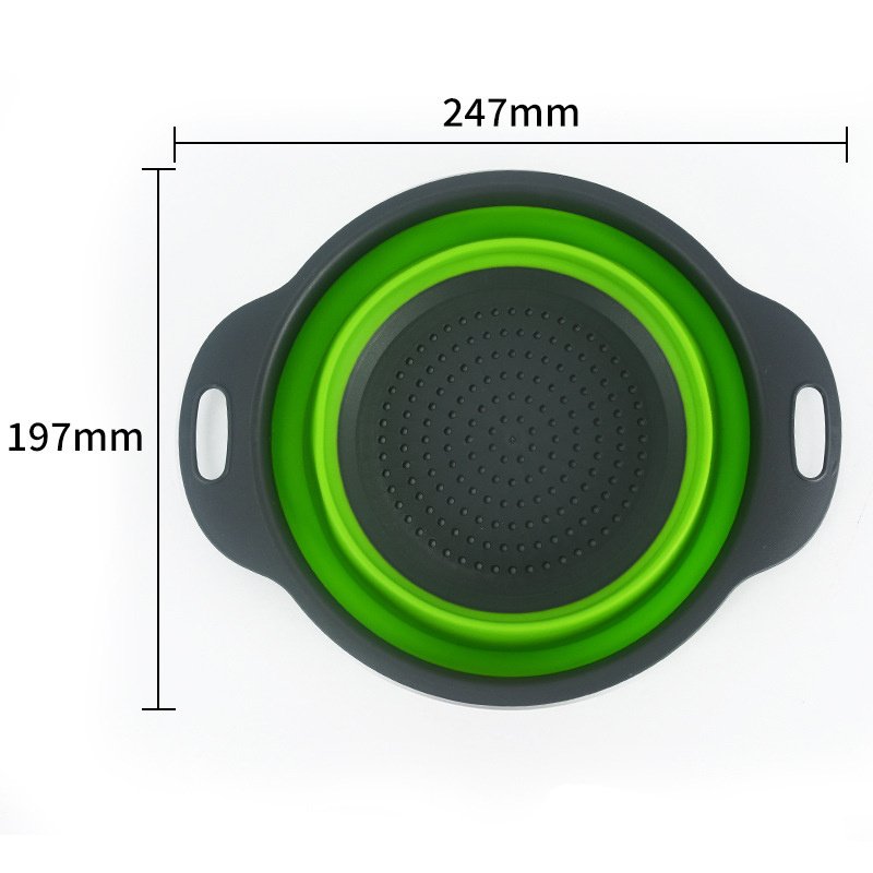 Factory Direct Sales Silicone Foldable Vegetable Basket Kitchen Drain Basket Plastic