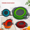 Factory Direct Sales Silicone Foldable Vegetable Basket Kitchen Drain Basket Plastic