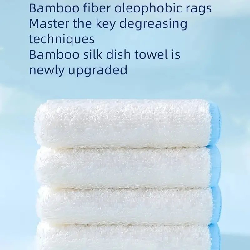 Non-stick Rags, Kitchen Scouring Pads, Bamboo Fiber Brush Dishes, Wipes, Dishcloths