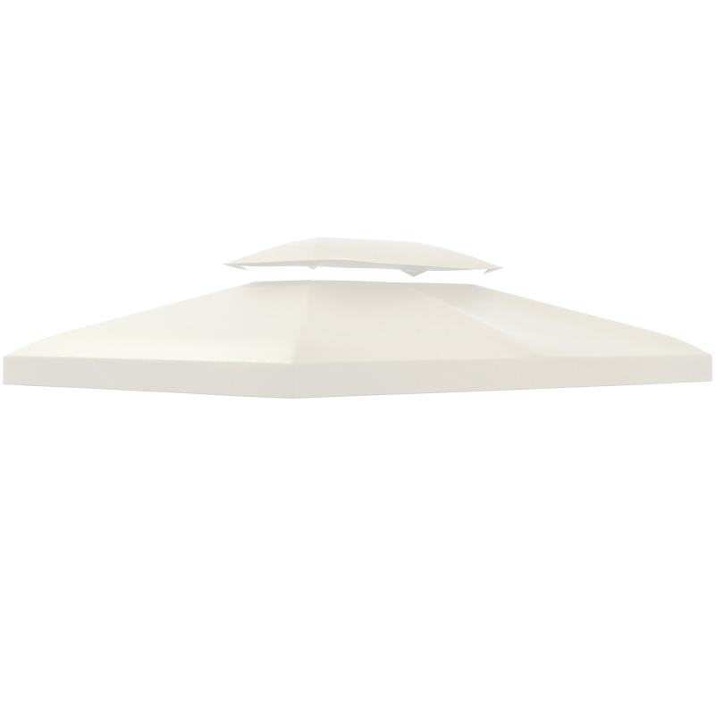 Gazebo Replacement Canopy for Model 84C-101, 2-Tier Top Cover for 10' x 13' Gazebo, Charcoal (TOP ONLY)