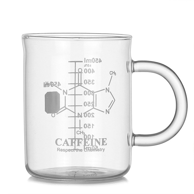 1 PCS Transparent Tape w/High Borosilicate Glass Cup, Coffee Cup, Coffee Sharing Cup With Scale Identification (Option: 1pcs)
