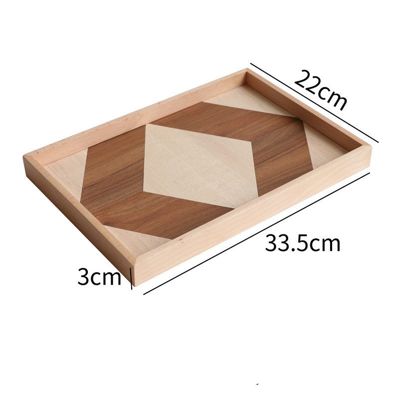 Wooden Cake Tray with Different Shape Options (Option: B)