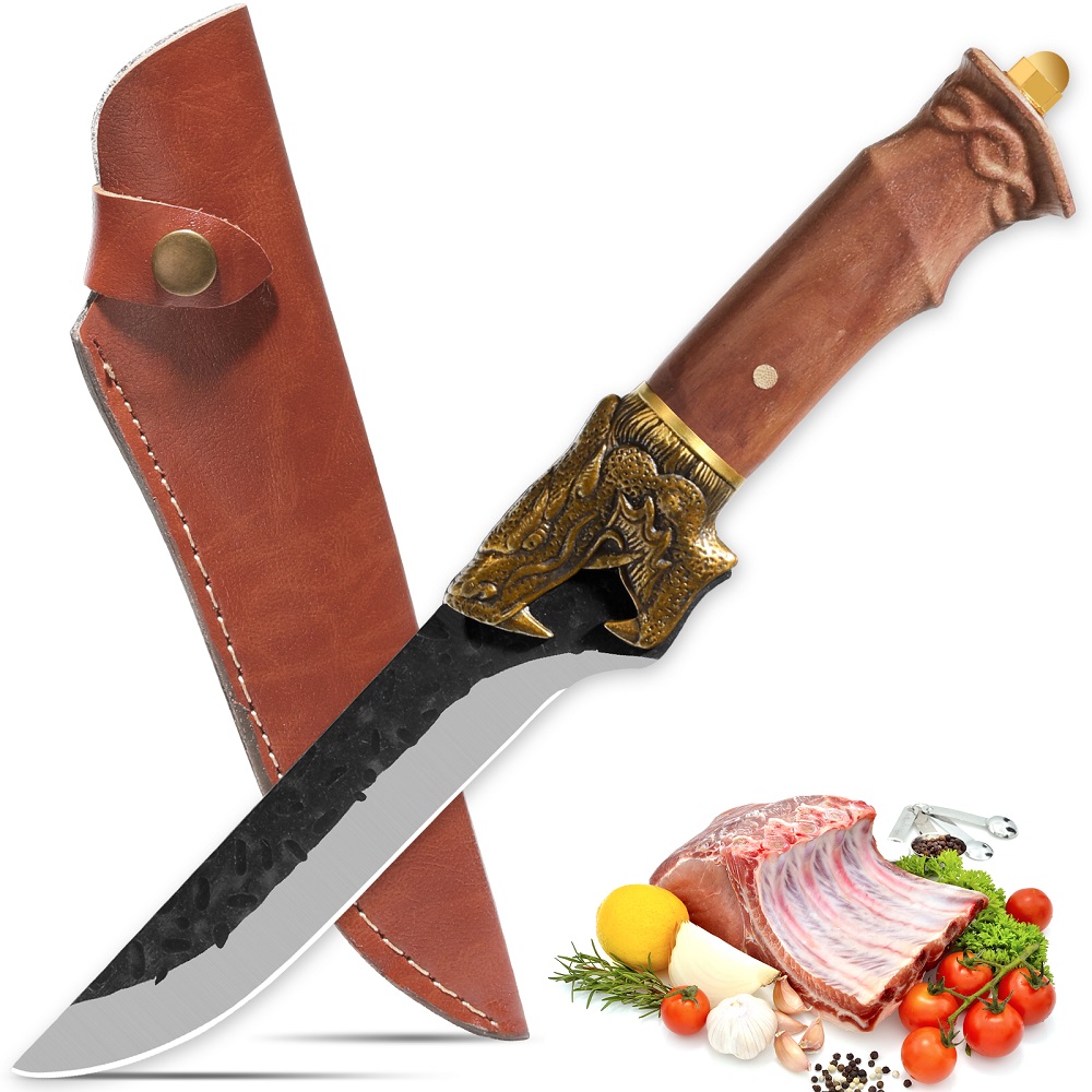 Boning Knife - Hand Forged Camping Knife Blade, Viking Knife for Hunting (Option: Boning knife)