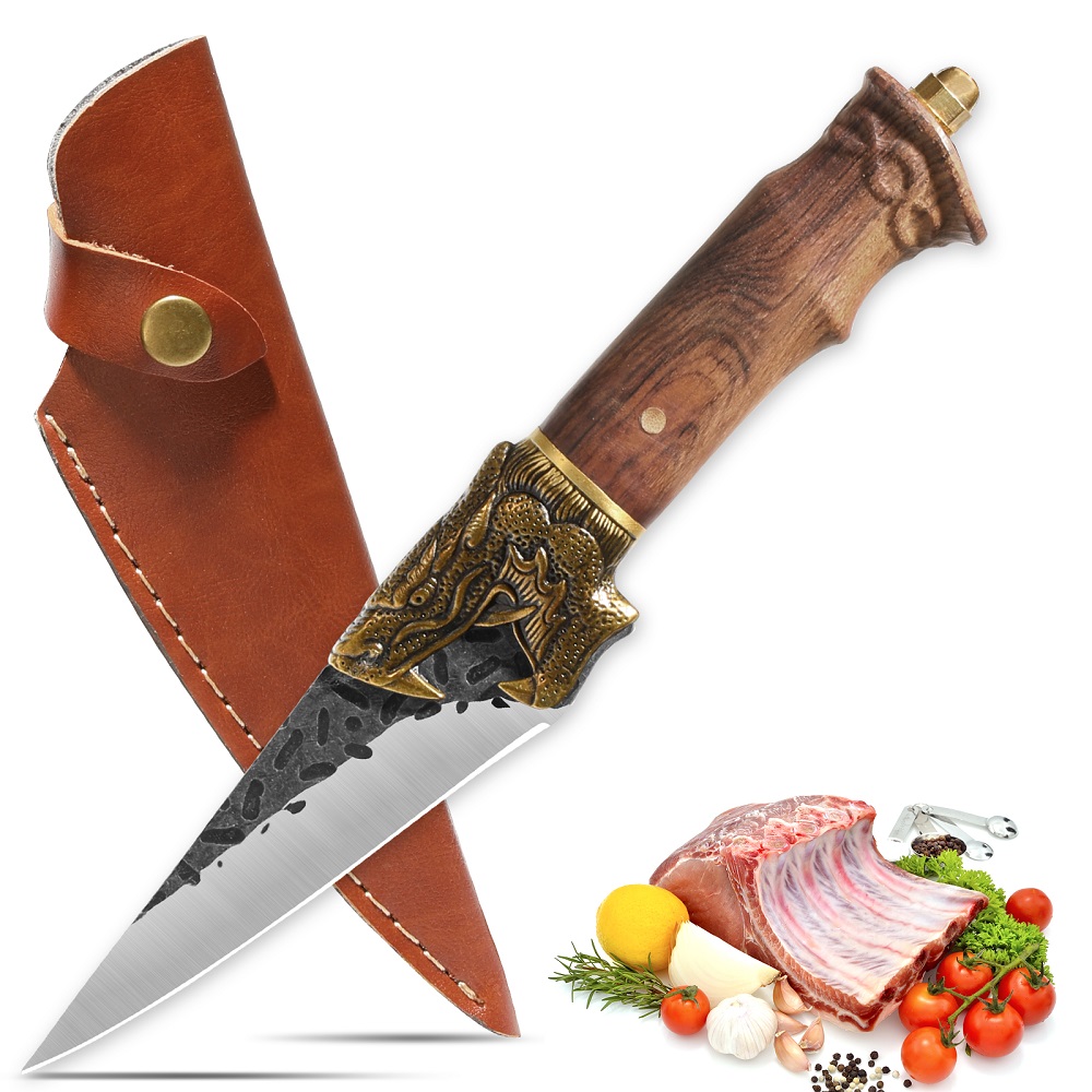 Boning Knife - Hand Forged Camping Knife Blade, Viking Knife for Hunting (Option: Multiuse Knife)