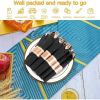 Pre Rolled Black Gold Plastic Silverware Set,Wrapped Plastic Cutlery Set With Napkin