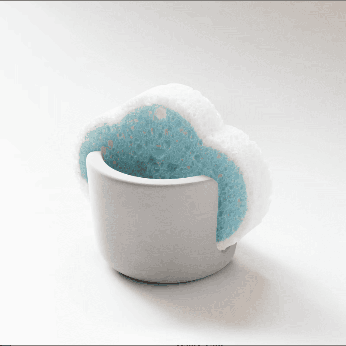 Sponge Holder Kitchen & Bathroom Sink For Sponges or Scrubbers (Option: Gray)